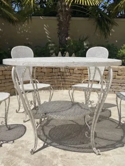 Pamono Wrought Iron Garden Seating, Set of 9 New
