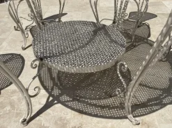 Pamono Wrought Iron Garden Seating, Set of 9 New