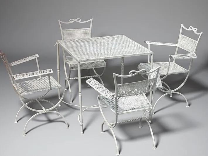 Pamono Wrought Iron Garden Set from Maison Jansen, 1960s, Set of 5 Sale