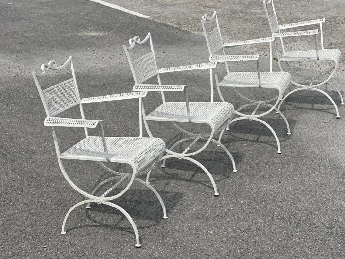 Pamono Wrought Iron Garden Set from Maison Jansen, 1960s, Set of 5 Sale