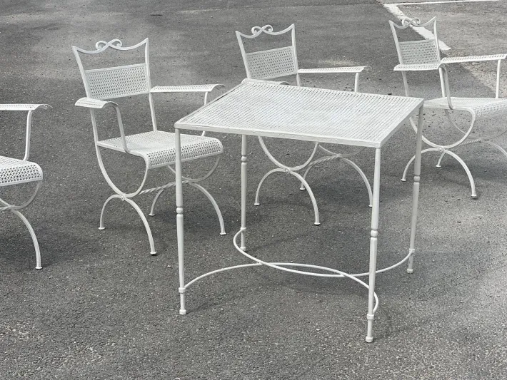 Pamono Wrought Iron Garden Set from Maison Jansen, 1960s, Set of 5 Sale