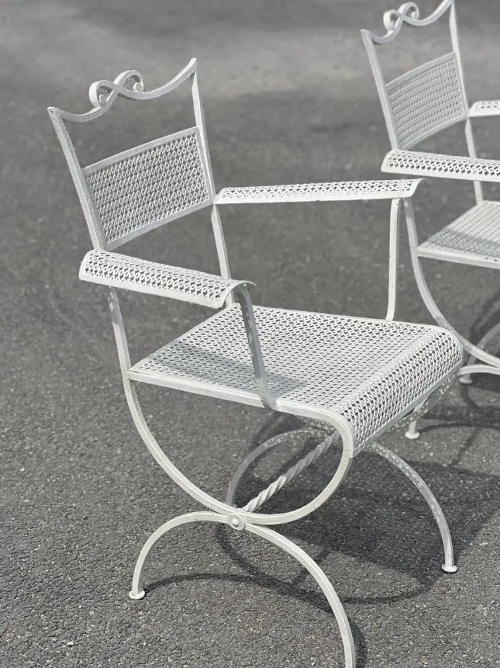 Pamono Wrought Iron Garden Set from Maison Jansen, 1960s, Set of 5 Sale