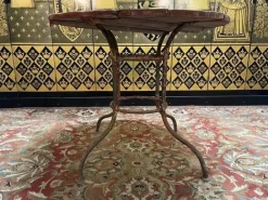 Pamono Wrought Iron Garden Table with Round Top Clearance