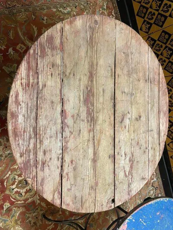 Pamono Wrought Iron Garden Table with Round Top Clearance