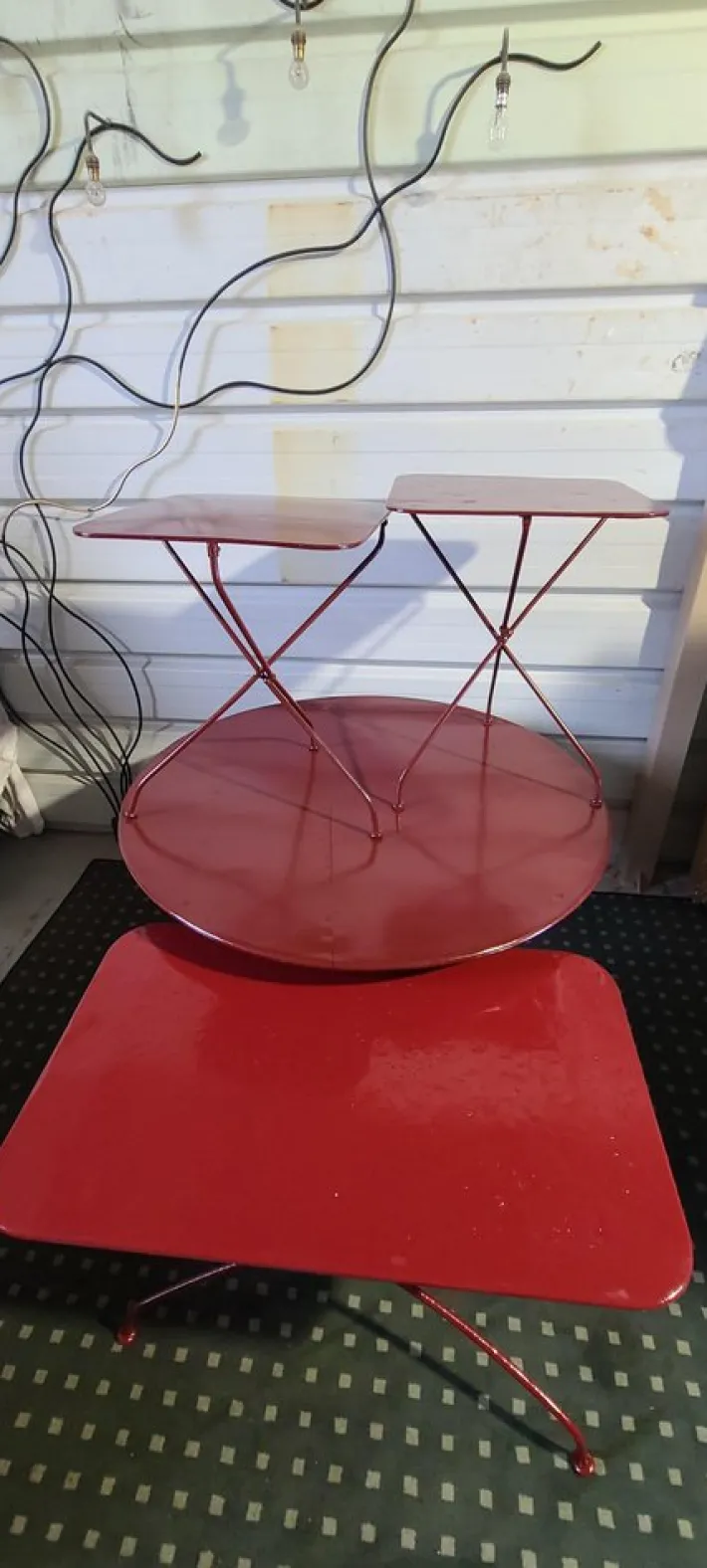 Pamono Wrought Iron Garden Tables, 1900s, Set of 4 Outlet