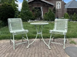 Pamono Wrought Iron Garden Table and Chairs from Arras, 1890s, Set of 3 Sale