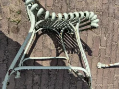 Pamono Wrought Iron Garden Table and Chairs from Arras, 1890s, Set of 3 Sale