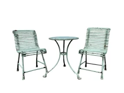 Pamono Wrought Iron Garden Table and Chairs from Arras, 1890s, Set of 3 Sale