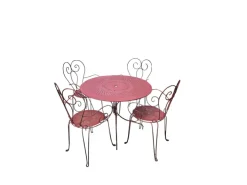 Pamono Wrought Iron Garden Table and Chairs, 1940s, Set of 5 Best