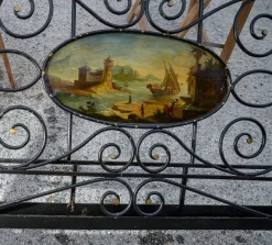 Pamono Wrought Iron Hand-Painted Bed, Italy Clearance