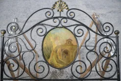 Pamono Wrought Iron Hand-Painted Bed, Italy Clearance