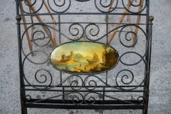 Pamono Wrought Iron Hand-Painted Bed, Italy Clearance