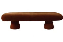 Pamono Éxtasis Bench Brown in Velvet from Moanne Discount
