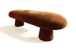 Pamono Éxtasis Bench Brown in Velvet from Moanne Discount