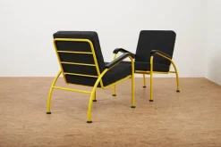 Pamono Yellow Tubular Steel Armchairs with Black Bakelite Armrests and Feet and Kvadrat Upholstery from Embru, 1934, Set of 2 Discount