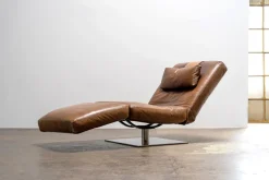 Pamono Zeta Chaise Lounge in Leather from Natuzzi, 2000s Sale