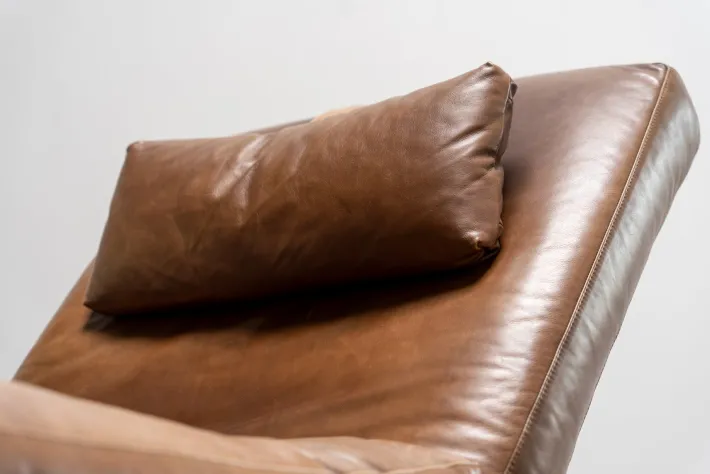 Pamono Zeta Chaise Lounge in Leather from Natuzzi, 2000s Sale