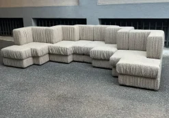 Pamono Zig Zag Modular Sofa in White Bouclé, 2000s New