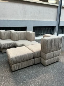 Pamono Zig Zag Modular Sofa in White Bouclé, 2000s New